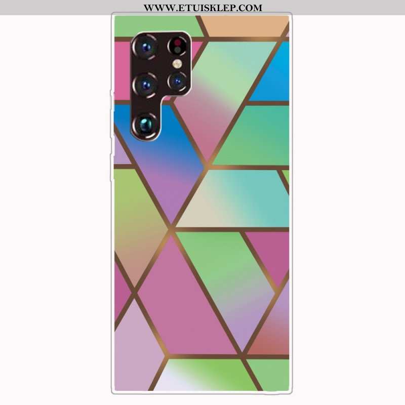 Etui do Samsung Galaxy S22 Ultra 5G Geometryczny Marmur